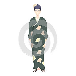 Kimono design icon cartoon vector. Woman person