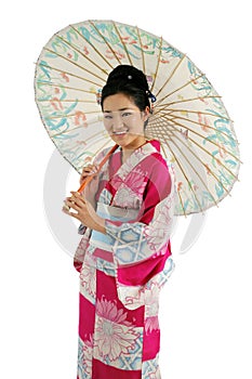 Kimono and Umbrella Girl