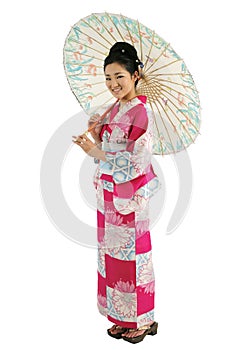 Kimono and Umbrella Girl