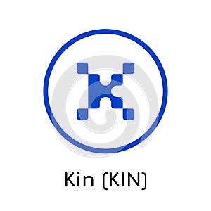 Kin KIN. Vector illustration crypto coin icon o