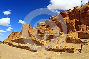 Chacoan Ruins at Kin Kletso Pueblo, UNESCO World Heritage Site, Chaco Canyon National Historical Park, New Mexico, USA photo