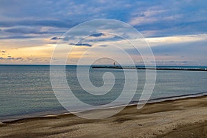 Kincardine beach, Ontario Canada at Sunset photo