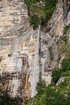 Kinchkha waterfall near Okatse canyon, Imereti, Georgia