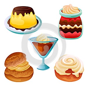 kind of dessert icon vector game illustration