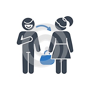 Kind Gesture Between People Icon