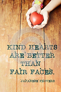 Kind hearts proverb photo