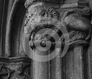 Kind lion on the cathedralÂ´s column