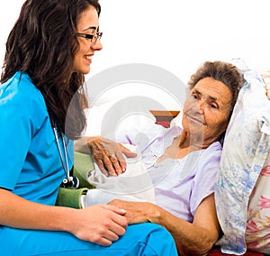 Kind Nurse with Elderly