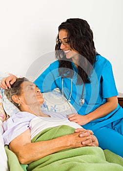 Kind Nurse with Elderly