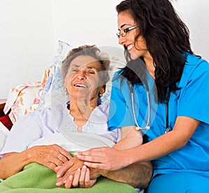 Kind Nurse with Elderly