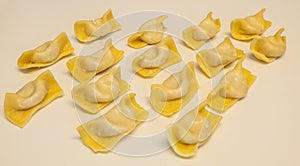 A kind of ravioli, casoncelli, home made traditional food of the Bergamo area, Italy. Delicious Italian food