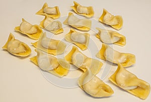 A kind of ravioli, casoncelli, home made traditional food of the Bergamo area, Italy. Delicious Italian food