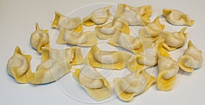 A kind of ravioli, casoncelli, home made traditional food of the Bergamo area, Italy. Delicious Italian food