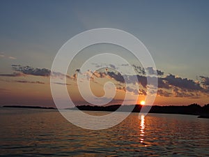 A beatifull view when sun is going down here in Finland