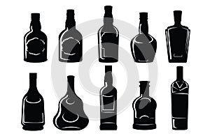 Kind of silhouette liquor bottle set 2 of 3