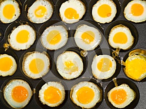 Kind of Thai sweetmeat made from partridge eggs (Kanom krok kai nok krata)