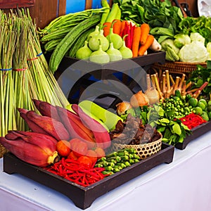 Kind of Thai vegetables set