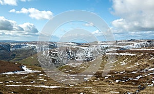 Kinder Scout in the snow, Peak District