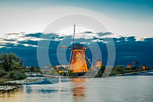 Kinderdijk on the Illumination Week