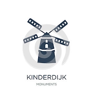 kinderdijk windmills icon in trendy design style. kinderdijk windmills icon isolated on white background. kinderdijk windmills