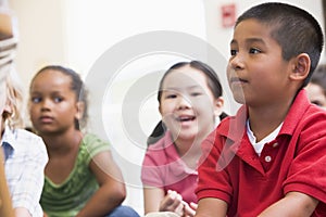 Kindergarten children in classroom