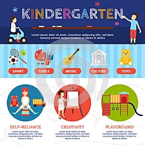 Kindergarten Infographic Set