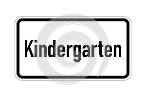 Kindergarten road sign illustration
