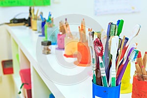 Kindergarten visual art room