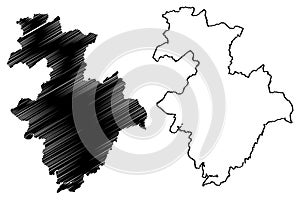Kindia Region Subdivisions of Guinea, Guinea-Conakry, French Guinea map vector illustration, scribble sketch Kindia map photo