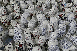Kindle of porcelain kittens  from pottery factory