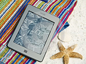 Kindle Touch EReader At The Beach