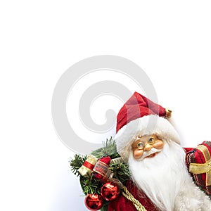 a kindly Santa Claus with space for your content