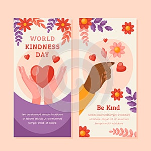 Kindness banners in flat design