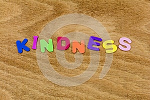 Kindness kind help charity gentle spell children letters