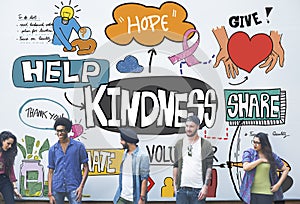 Kindness Kindly Optimistic Positive Giving Concept