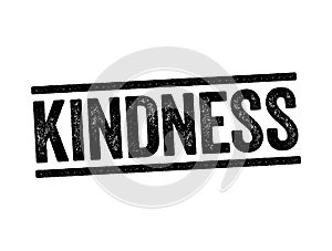 Kindness - the quality of being friendly, generous, and considerate, text concept stamp