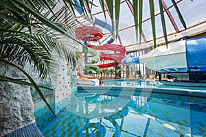 Kids area at Nymphaea Aquapark in Oradea, Romania