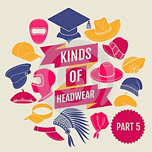 Kinds of headwear. Part 5