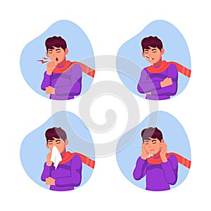 Kinds of symptoms of flu man from coronavirus