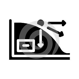 kinematics theory mechanical engineer glyph icon vector illustration