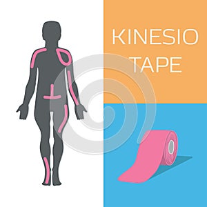 Kinesio tape improves posture and reduces swelling.