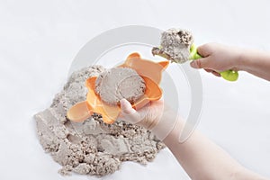 Kinetic sand and toys