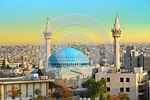 King Abdullah Mosque in Amman Jordan