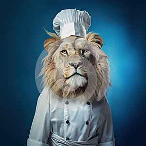 The king of animals as a chef