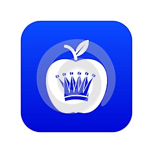 King apple icon blue vector