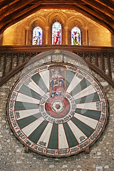 King Arthur's round table on temple wall in Winchester England U