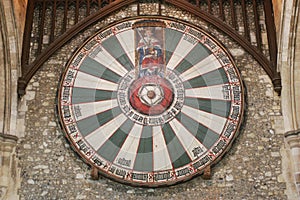 King Arthur's round table on temple wall in Winchester UK photo