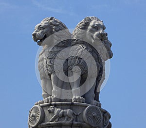 King Asokaâ€™s Pillars Stone lions sculpture