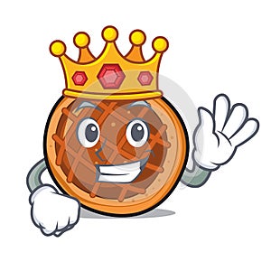 King baket pie mascot cartoon