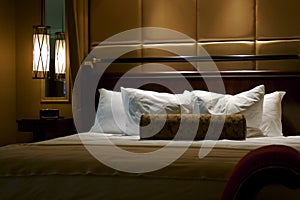 King bed in a hotel room